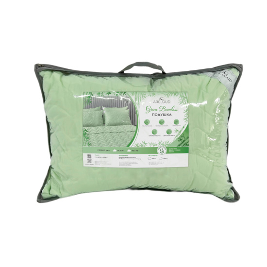 Подушка Green Bamboo /мікрофібра №5 /278 50*70 у сумці з кантом (AR CLOUD) ( Подушка з кантом 50*70  холофайбер (550г) у сумці )