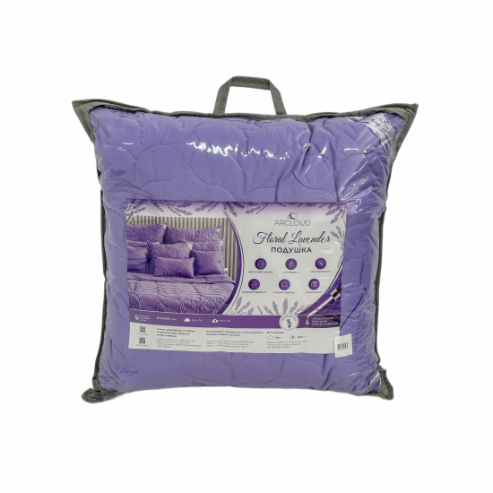 Подушка Lavender /мікрофибра 15-3817/ SKOBA 20 70*70 у сумці з кантом (AR CLOUD) ( Подушка з кантом 70*70 холофайбер (1000г) у сумці )