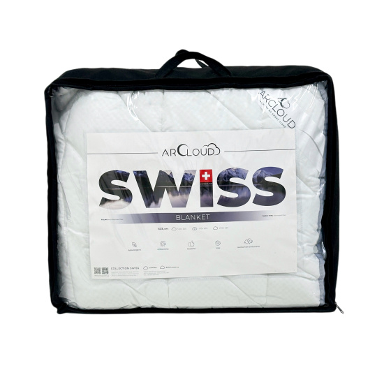 Ковдра демі SWISS 1,40х2,05 у сумці (AR CLOUD) ( ковдра 1,4*2,05 мікрофібра SWISS/ Romb 45/силікон 250/ стрічка сіра/ у сумці)