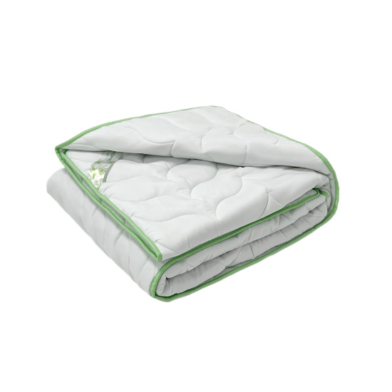 Ковдра зима ALOE VERA 1,40х2,05 у сумці (AR CLOUD ( ковдра 1,4*2,05  мікрофібра Plain White Аloe vera/ SKOBA 40/ силікон 350/стрічка зелена/ у сумці)