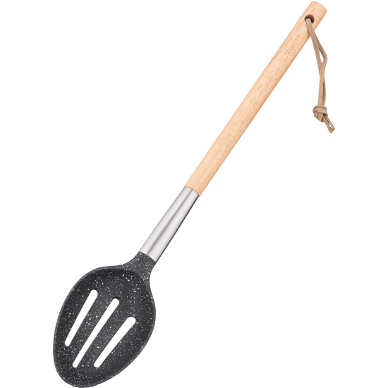 AR1304BP Ложка-шумівка Ardesto Midori, 34.5см, нейлон, дерево, нержавіюча сталь, чорний