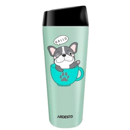 AR2645DG Термокухоль Ardesto Coffee time Frenchie 450 мл, нержавіюча сталь, зелений