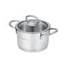 AR0609S Каструля Ardesto Luna, скляна кришка, 0.9 л, нержавіюча сталь
