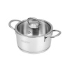 AR0612S Каструля Ardesto Luna, скляна кришка, 1.2 л, нержавіюча сталь