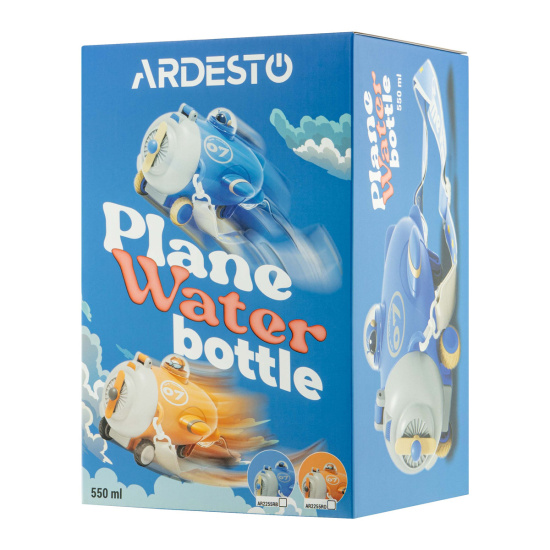 AR2255RO Пляшка для води Ardesto Plane 550мл, пластик, оранжевий