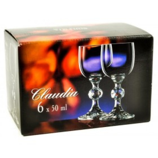 bohemia Claudia (6) рюмки 50 мл  Klaudia Sterna 2102