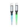 Кабель Hoco U112 Shine (Type-C to Type-C) 1м 60W PD LED