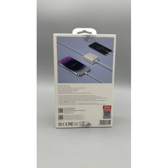 СЗУ XO. L133 75W GaN 3 USB +3 TYPE-C Desktop Fast Charger 1.5м