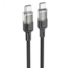 Кабель Hoco U129 Crystal (Type-C to Type-C) 1.2м 60W PD
