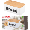 AR0912WB Хлібниця Ardesto Midori 33х18х13см, метал, бамбук, білий