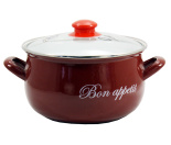 2234 С Каструля глиб. 2,1л   d.16  Bon appetit червоний