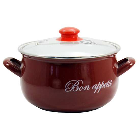 2234 С Каструля глиб. 2,1л   d.16  Bon appetit червоний
