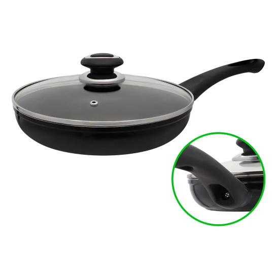 FPN-261 NON-STICK  Сковорода d.26 скл/кр / Чорна  (Т) 7615108000