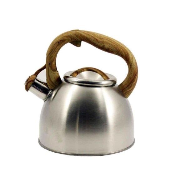 ZB-K2.5 L W Чайник нерж. 2,5 л  зі св. мет.криш. коричн.  ручка