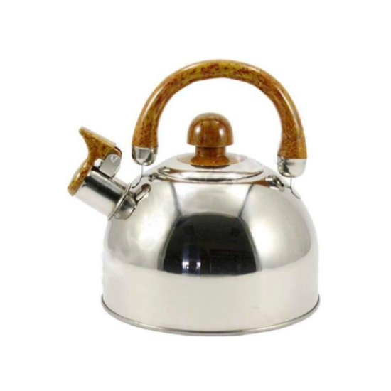 ZB 001/2   Чайник нерж. 2,0 л  зі св. нерж.криш. коричнева ручка
