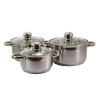 ZB-1.9/2.6/3.6  C   Набір каструль  нерж. сфер.   скл/кр 3-пр 7323930000