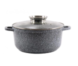 SN-0316  Каструля кр. 1,2 л  алюм. з скл.кр. МАРМУР, індукц.