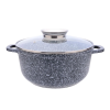 SN-0322  Каструля кр. 3,2 л алюм. з скл.кр. МАРМУР, антипр індукц.