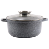 SN-0324  Каструля кругла  4,5 л алюм. з скл. кр.  МАРМУР, індукц.