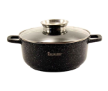 BL-0322  Каструля  кр.  3,2 л  алюм. з скл.кр. МАРМУР, інд..
