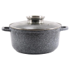 SN-0326  Каструля кр.  5,5л алюм. з скл. кр.  МАРМУР, антипр.,інд.