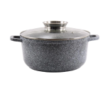 SN-0326  Каструля кр.  5,5л алюм. з скл. кр.  МАРМУР, антипр.,інд.