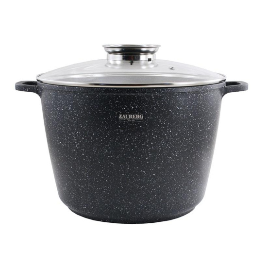 BL-0628  Каструля  кругла 10 л  алюм. з скл. кр. глибока  МАРМУР, індукц. 7615108000
