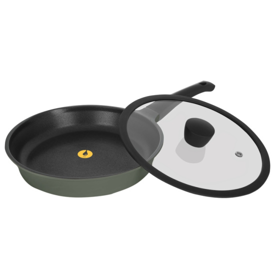 Сковорода RINGEL Zitrone Olive 28см з кришкою RG-2108-28/OL