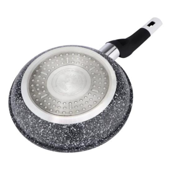 QD-F0328 - L Сковорода d.28 см  h.5,8 см алюм. з скл.кришкою 7615108000