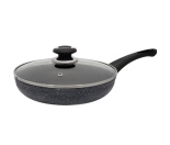 QD-F0326 B - L Сковорода d.26 см  h.5,8 см алюм. з скл.кришкою 7615108000