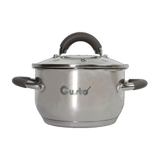 GT-1102-20 Каструля PRACTICO GUSTO (з силік.ручками), 20 см, 3,6 л