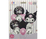Н-р пов.куль. "Зайчик Kuromi" 10шт.=1шт*70см +3шт*45см +6шт*30см (50*10), 3 281,03041 (1212-41)