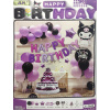 Фотозона з пов.куль.48шт.-Happy Birthday-Kuromi 85см,фольг.,латексн.шари.,шари-літери,скотч (10*10), 3 299,0045 (7645)