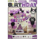 Фотозона з пов.куль.48шт.-Happy Birthday-Kuromi 85см,фольг.,латексн.шари.,шари-літери,скотч (10*10), 3 299,0045 (7645)