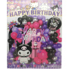 Фотозона з пов.куль.69шт.-Happy Birthday-Kuromi 50см,фольг.,латексн.шари.,шари-літери,скотч (10*10), 3 299,0053 (8532)