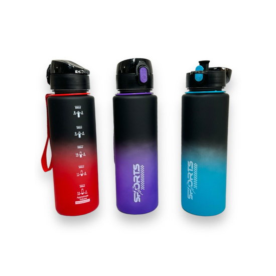 Пляшка для води пл. sports 600мл у кл. (23,5*7)см №XL-60 (100)