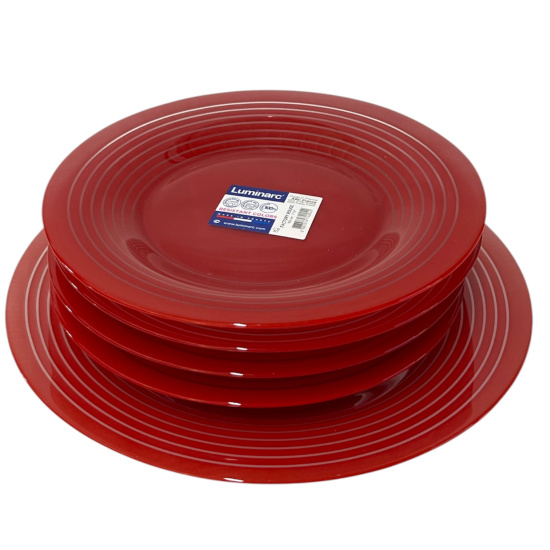 Тортовий набір Lum.Factory Red (Блюдо+4 тар)