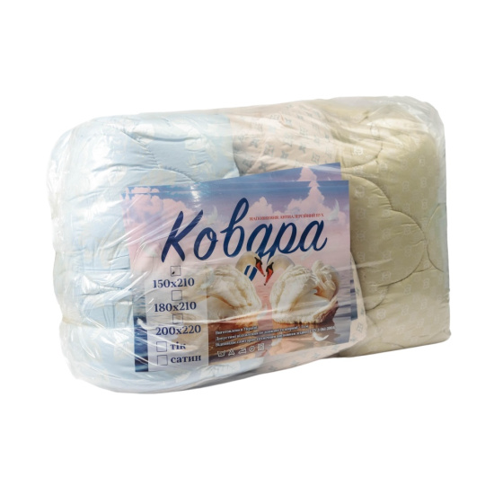 Ковдра "Мікрофібра (АНТИАЛЕРГІЙНИЙ ПУХ)" 2х сп. 180*210 (без подарункової сумки)