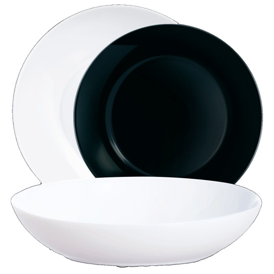 Сервіз LUMINARC APY BLACK & WHITE / 18 пр. X1990