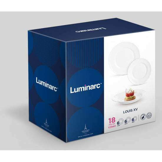 Сервіз LUMINARC LOUIS XV WHITE /18 пр.
