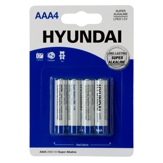 Батарейка HYUNDAI LR03 AAA BL4 Alkaline 4шт/уп (ціна за 1шт)