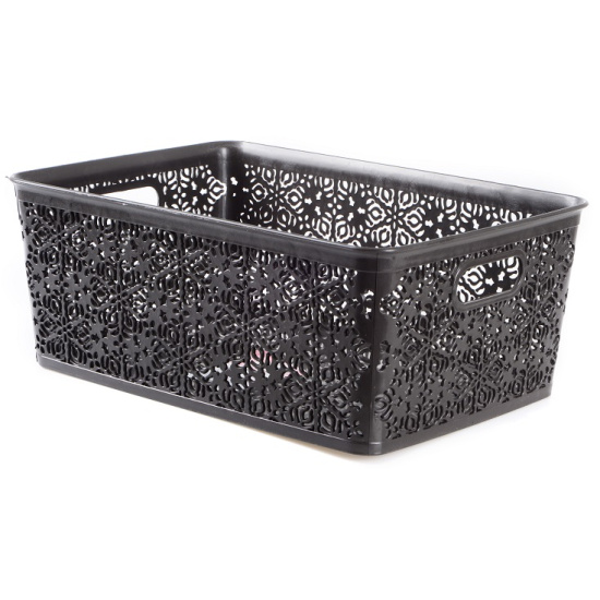 Корзина VIOLET HOUSE 0504 №4 Ажур DARK GREY б/кр. 14 л