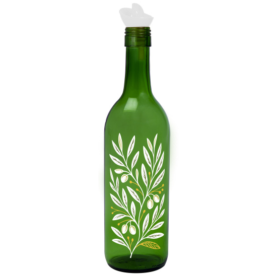 Пляшка д/олії HEREVIN Emerald Green Olive Branch / 0.75 л