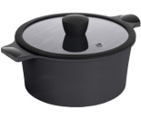 Каструля RINGEL Zitrone Black Кастрюля 24x12 см (4.2л) з кришкою RG-2108-24/1 BL