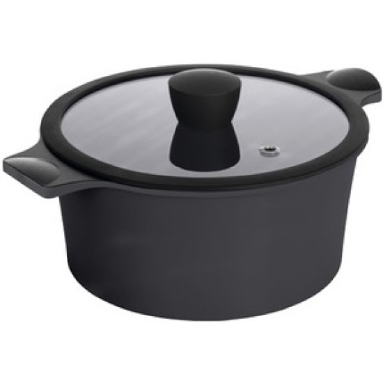 Каструля RINGEL Zitrone Black Кастрюля 24x12 см (4.2л) з кришкою RG-2108-24/1 BL
