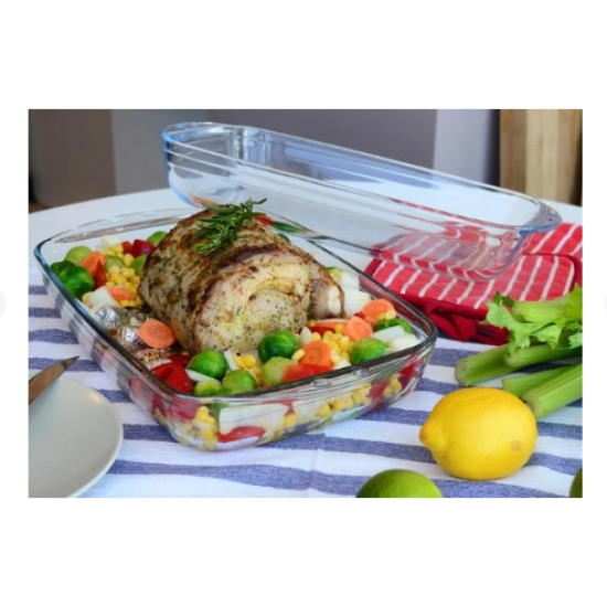 Каструля с/к PYREX кастрюля склян. прямокут. 5.2л (2.6л+2.6л) упак