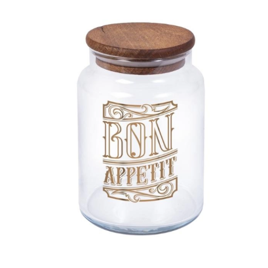 Банка HEREVIN Bon Appetit з дерев. кришкою 1.4 л