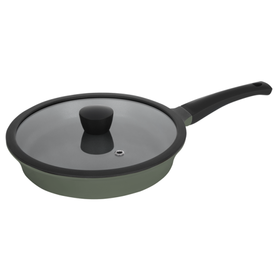 Сковорода RINGEL Zitrone Olive 28см з кришкою RG-2108-28/OL
