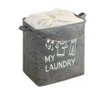 Корзина IDEA HOME LY-01 квад. ткан. з/кр My Laundry 45x30x45 см
