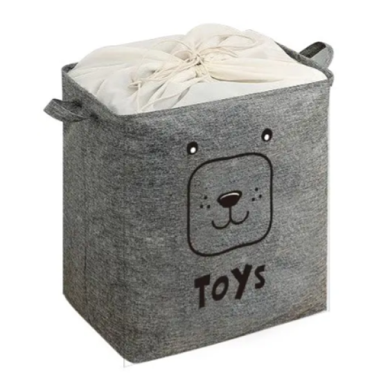 Корзина IDEA HOME LY-02 квад. ткан. з/кр Toys 40х50х50 см